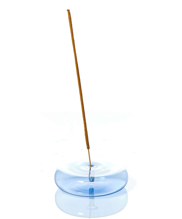MÆGEN Dimple Glass Incense Holder - Blue - Image 3