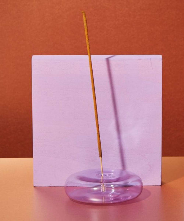 MÆGEN Dimple Glass Incense Holder - Lavendar