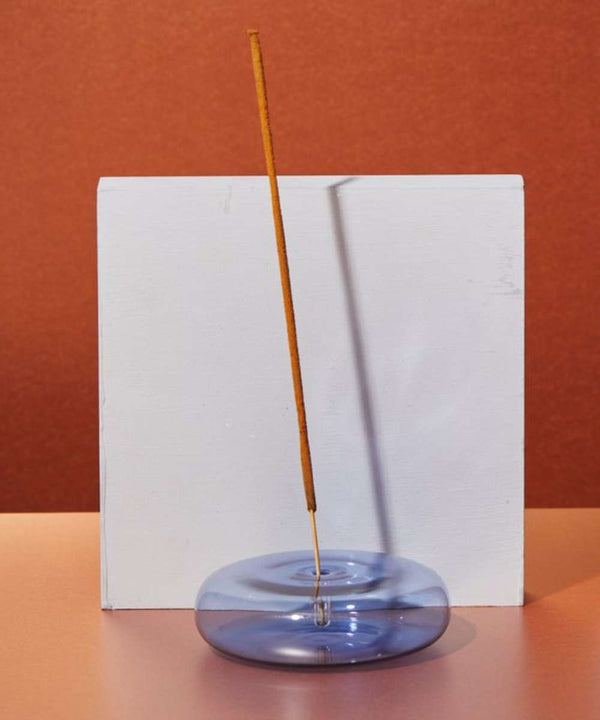 MÆGEN Dimple Glass Incense Holder - Blue