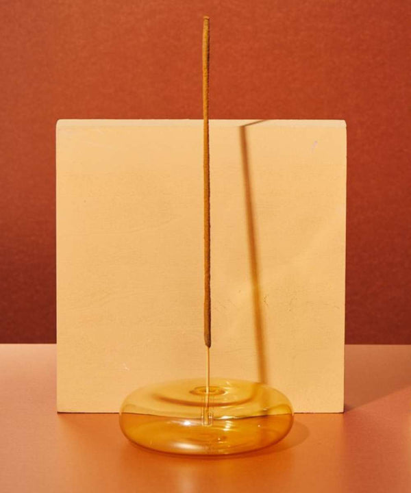 MÆGEN Dimple Glass Incense Holder – Yellow