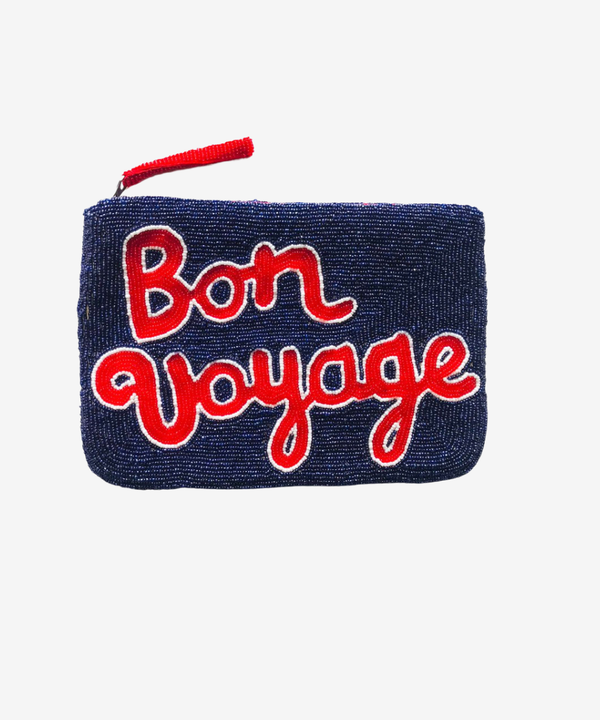 Bon Voyage beaded Clutch Navy - Image 2