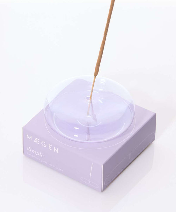MÆGEN Dimple Glass Incense Holder - Lavendar - Image 2