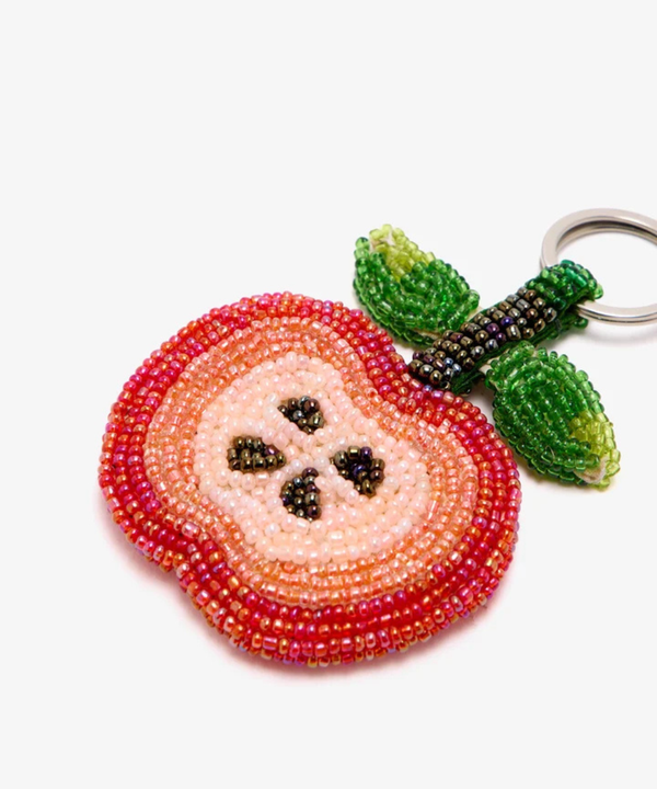 The Jacksons Beaded Mini Keyring - Apple - Image 2