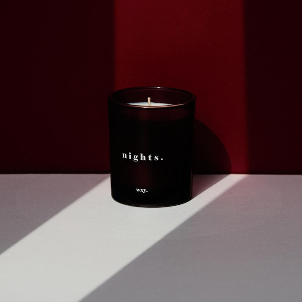 Wxy. Classic Nights Candle – Bourbon Sugar and Tabacco Leaf