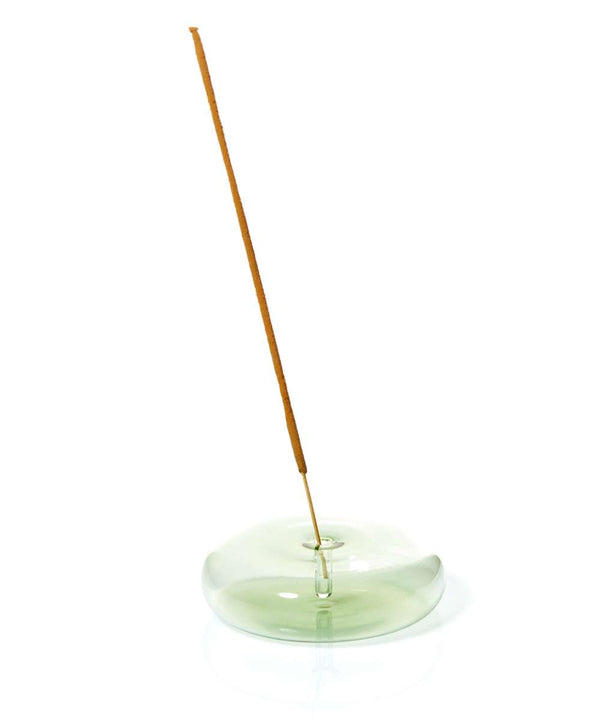 MÆGEN Dimple Glass Incense Holder - Green - Image 3