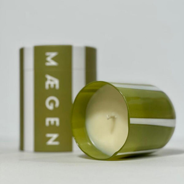 MÆGEN Atina Glass Candle - Fresh Olive & Lemon - Image 4